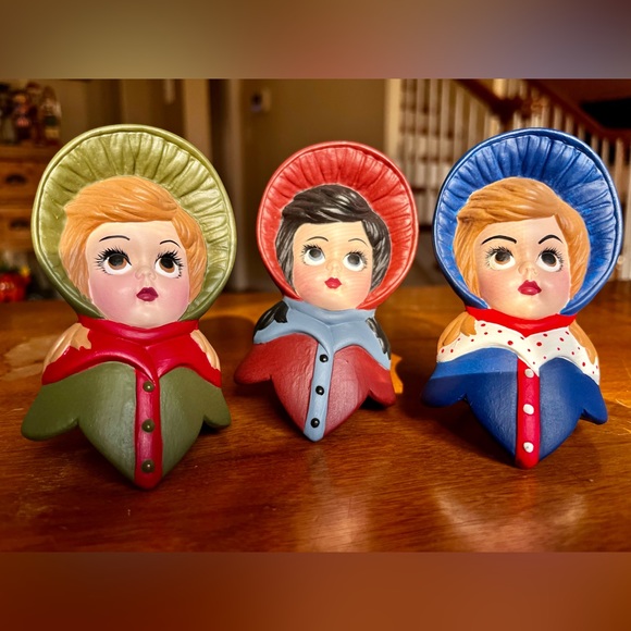 Lot of 8 Vintage Ceramic Victoria Lady Ornaments - Picture 2 of 12